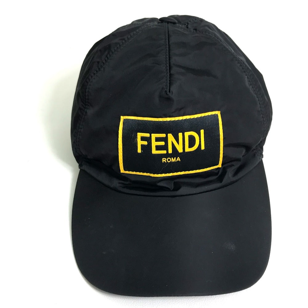 FENDI cap FXQ768 Nylon, Cotton black logo