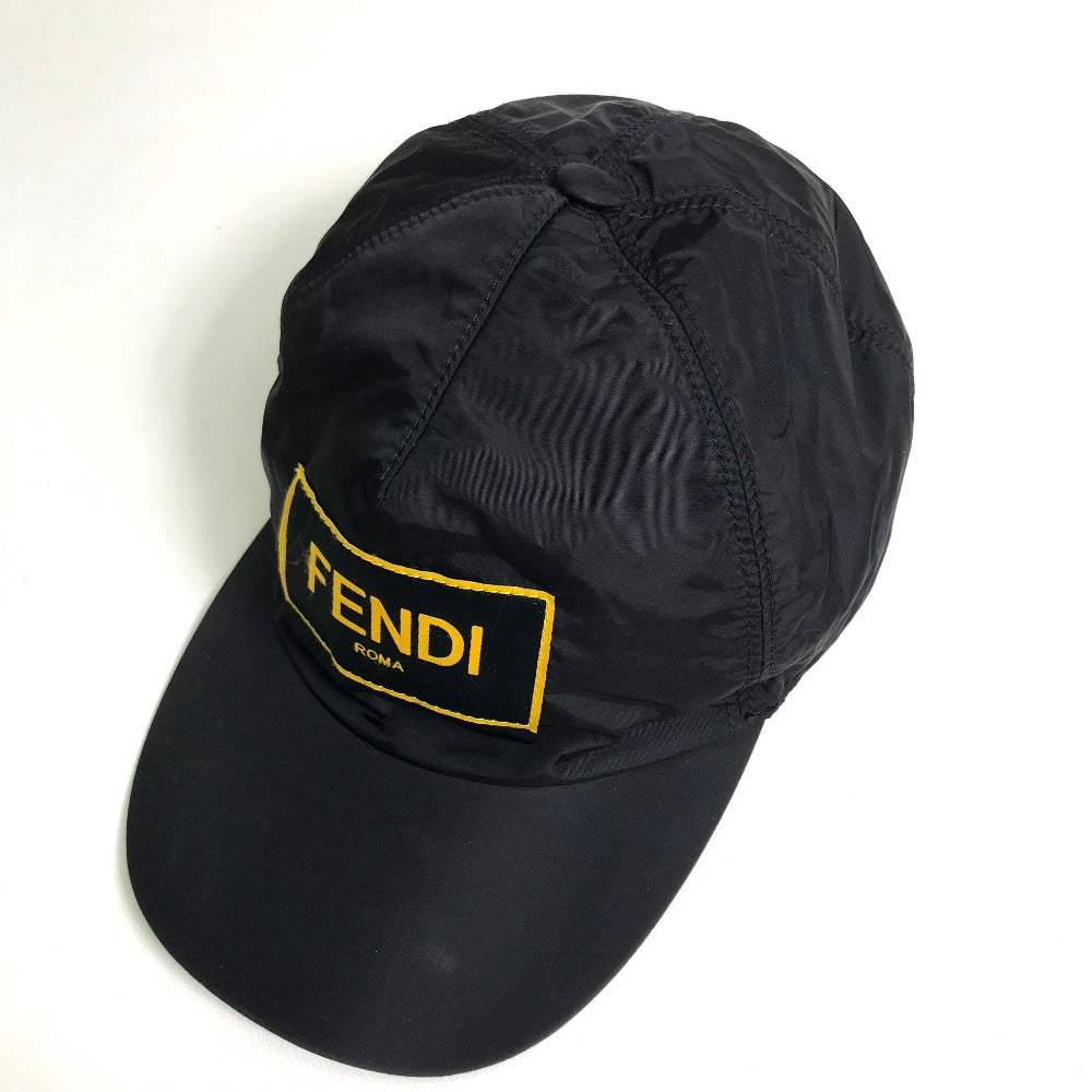 FENDI cap FXQ768 Nylon, Cotton black logo