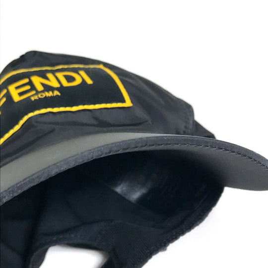 FENDI cap FXQ768 Nylon, Cotton black logo