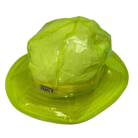 FENDI hat FXQ632 Plastics yellow With logo unisex(Unisex) Used Authentic