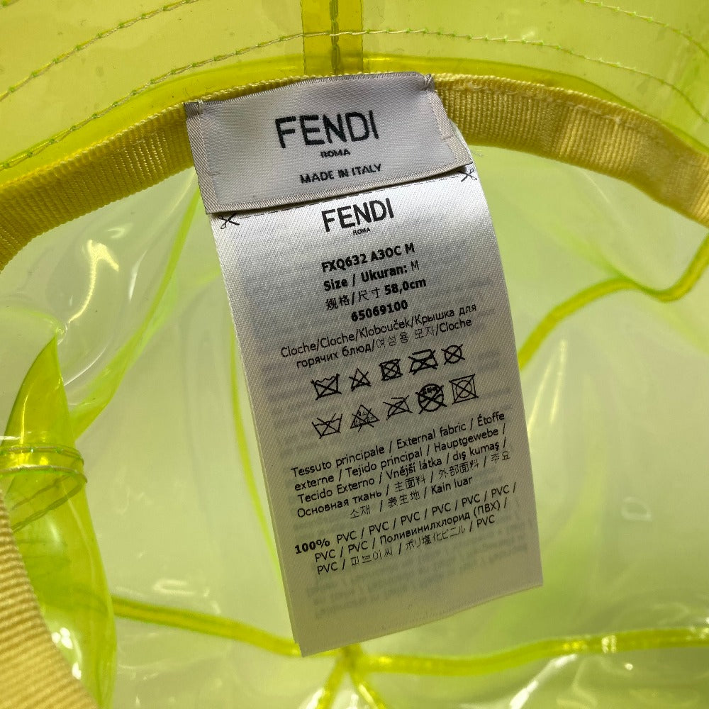 FENDI hat FXQ632 Plastics yellow With logo unisex(Unisex) Used Authentic