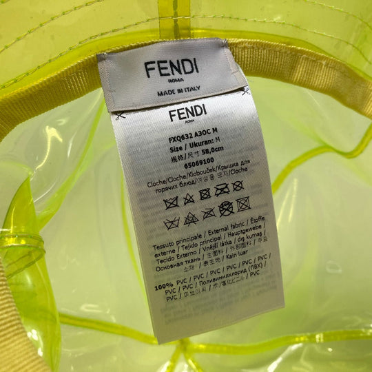 FENDI hat FXQ632 Plastics yellow With logo unisex(Unisex) Used Authentic