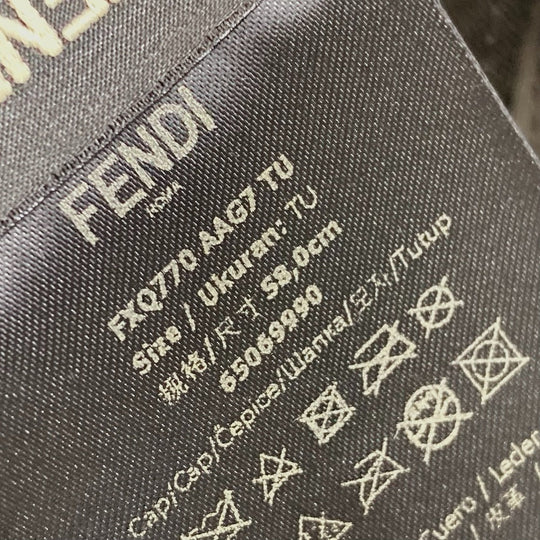 FENDI cap FZQ770 polyamide black Zucca