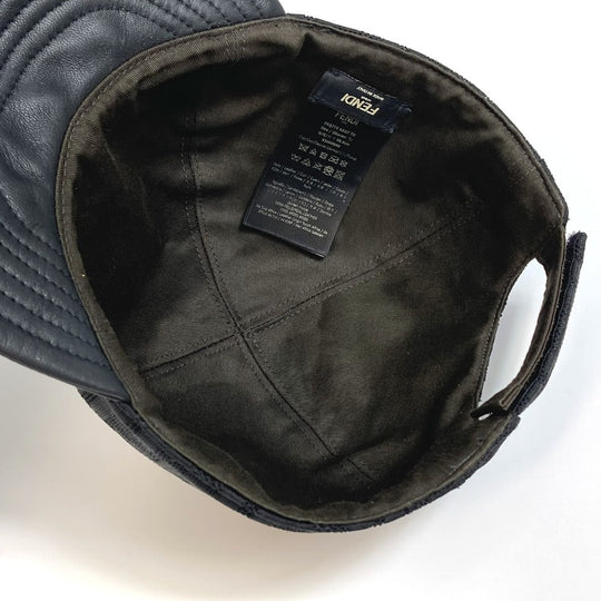FENDI cap FZQ770 polyamide black Zucca