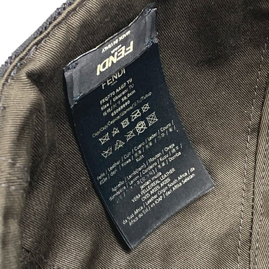 FENDI cap FZQ770 polyamide black Zucca