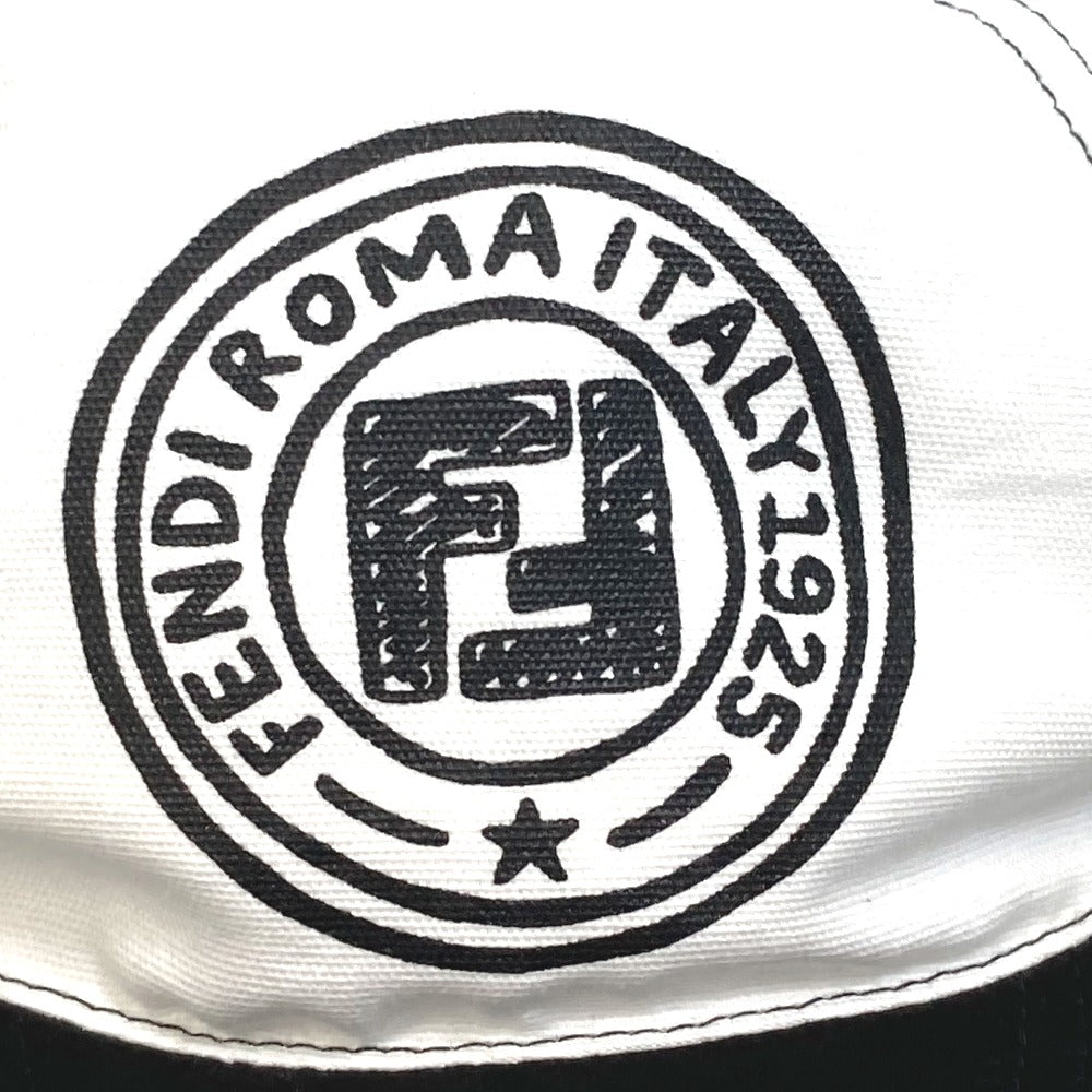 FENDI cap FXQ770 Cotton, Leather White x black hat Joshua Vides 58