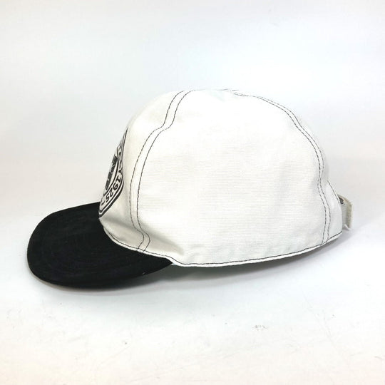 FENDI cap FXQ770 Cotton, Leather White x black hat Joshua Vides 58