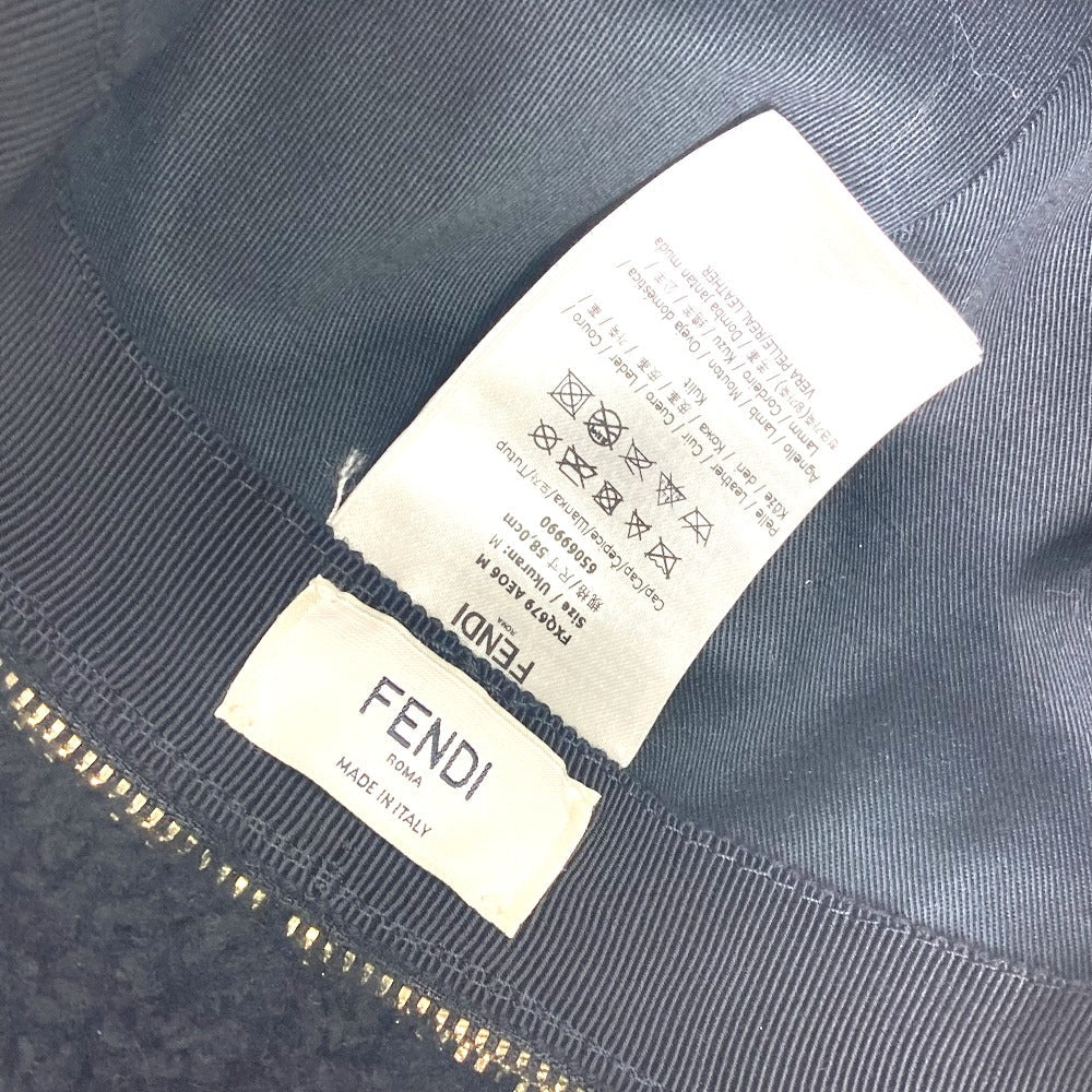 FENDI hat FXQ679 polyester pink logo Flight cap Women 58/M Used Authentic