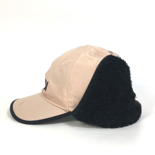 FENDI hat FXQ679 polyester pink logo Flight cap Women 58/M Used Authentic