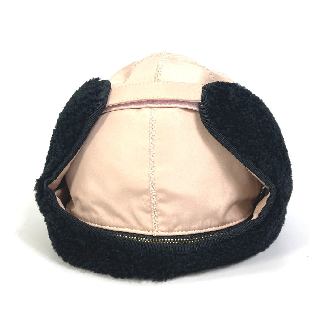 FENDI hat FXQ679 polyester pink logo Flight cap Women 58/M Used Authentic