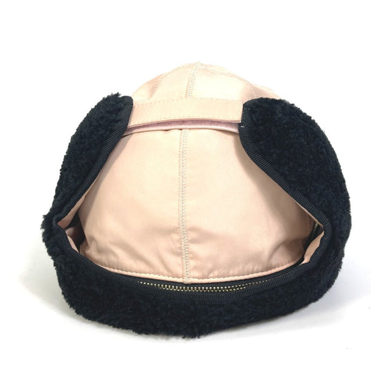 FENDI hat FXQ679 polyester pink logo Flight cap Women 58/M Used Authentic