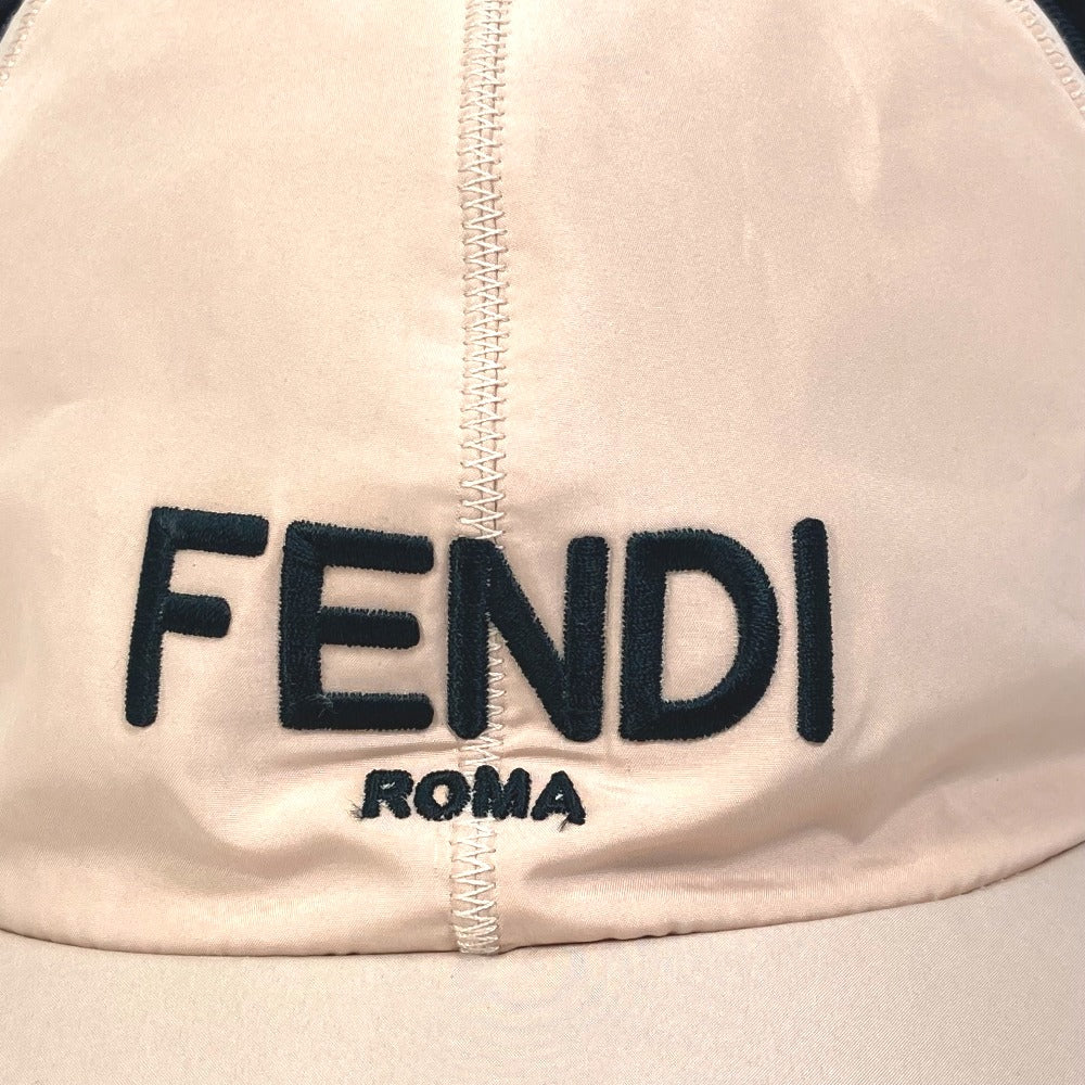 FENDI hat FXQ679 polyester pink logo Flight cap Women 58/M Used Authentic
