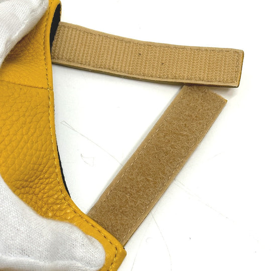 FENDI cap FXQ768 leather yellow logo 58