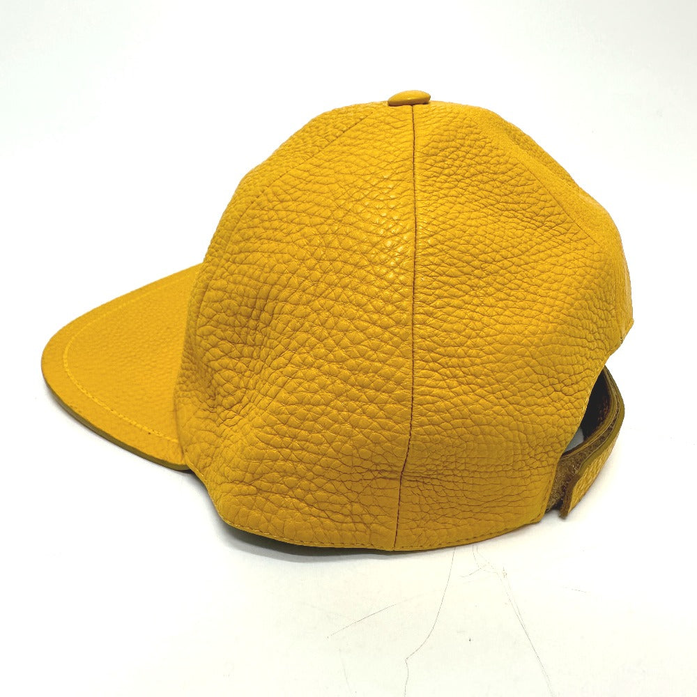 FENDI cap FXQ768 leather yellow logo 58