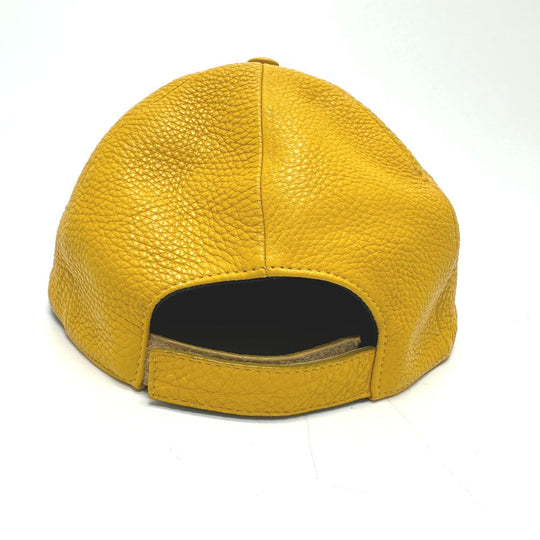 FENDI cap FXQ768 leather yellow logo 58