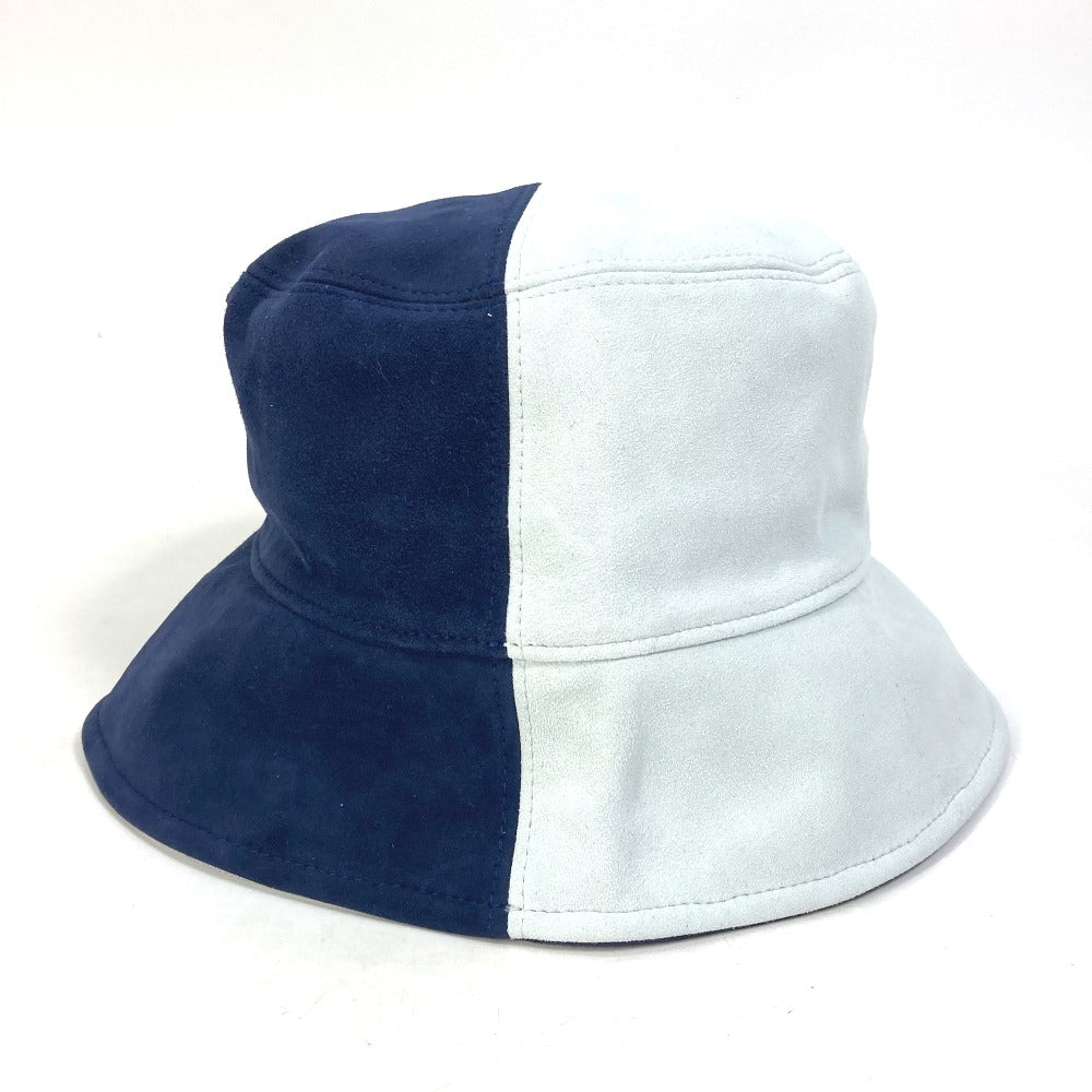 FENDI hat FXQ801 Goatskin blue logo bicolor 60