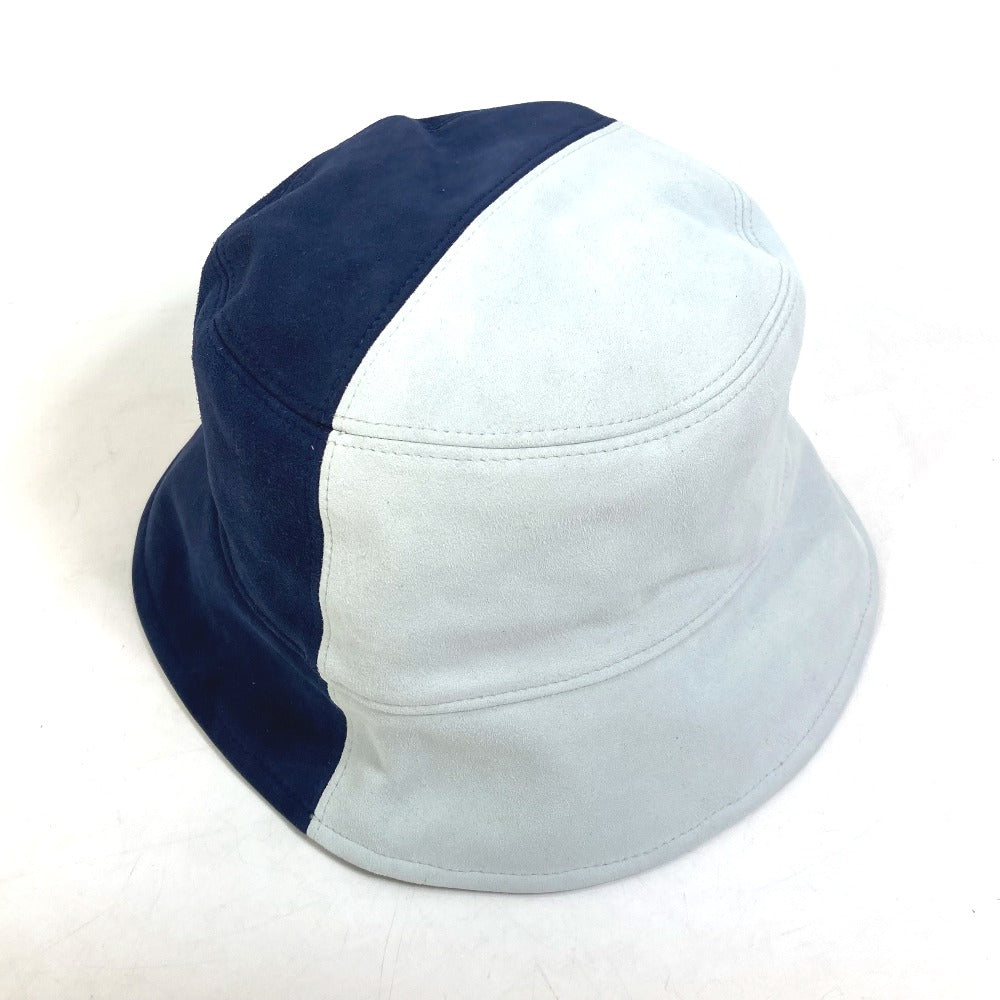 FENDI hat FXQ801 Goatskin blue logo bicolor 60