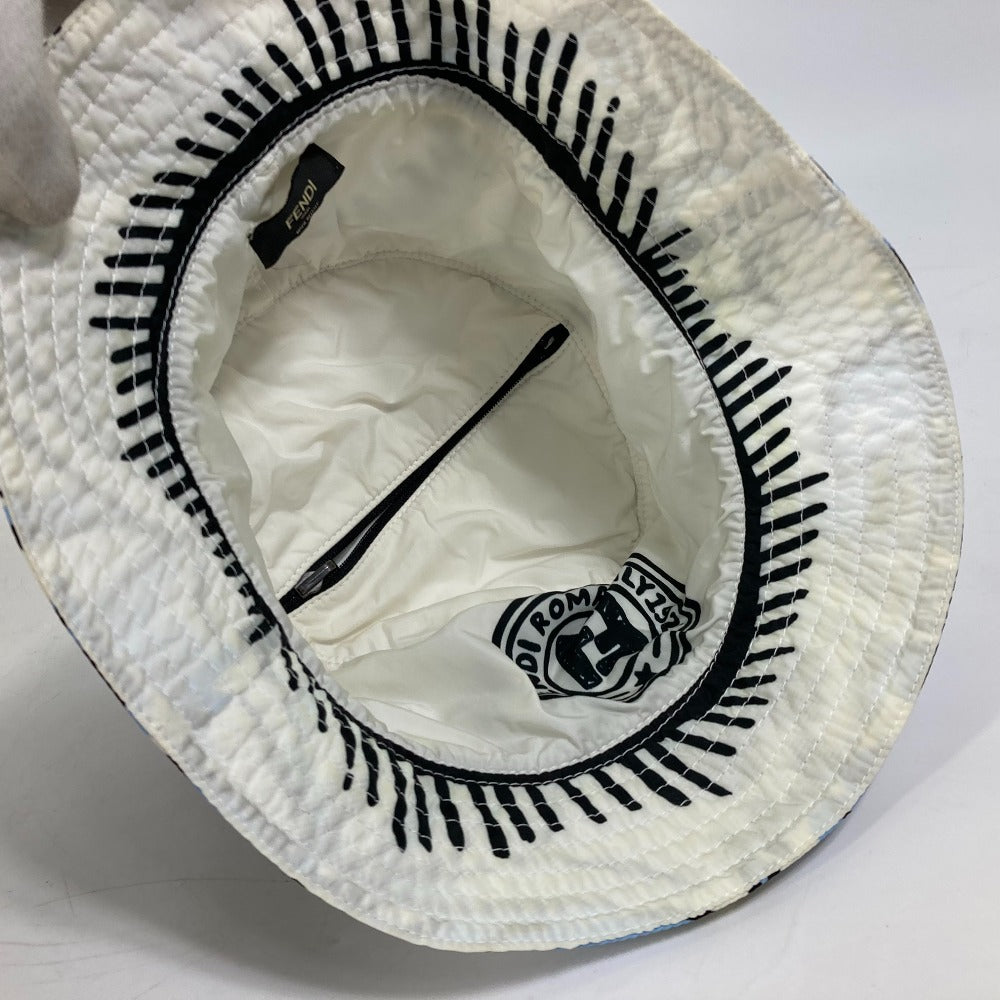 FENDI hat Nylon blue Hat Hat Bucket Hat Bob Hat Joshua Vides Reversible Bucket Hat mens Used Authentic