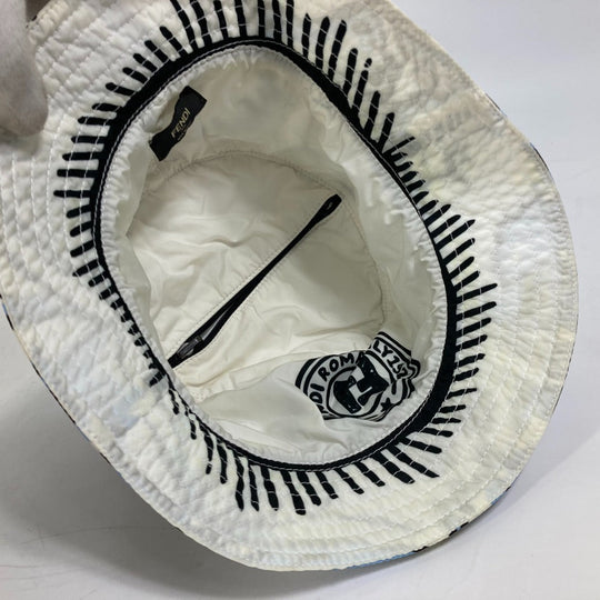 FENDI hat Nylon blue Hat Hat Bucket Hat Bob Hat Joshua Vides Reversible Bucket Hat mens Used Authentic