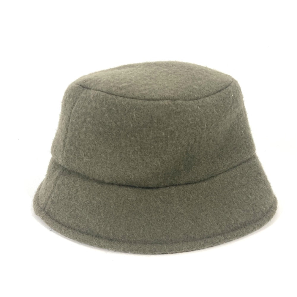 FENDI hat FXQ901 wool khaki Inner Zucca Women M Used Authentic