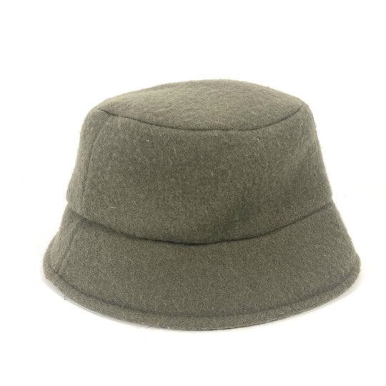 FENDI hat FXQ901 wool khaki Inner Zucca Women M Used Authentic