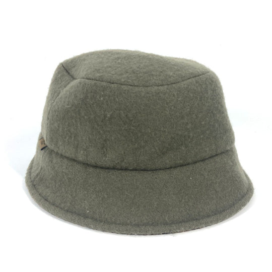 FENDI hat FXQ901 wool khaki Inner Zucca Women M Used Authentic