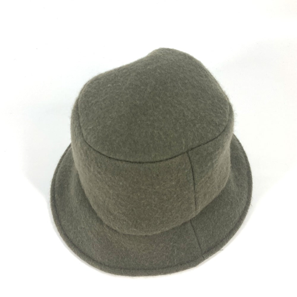 FENDI hat FXQ901 wool khaki Inner Zucca Women M Used Authentic
