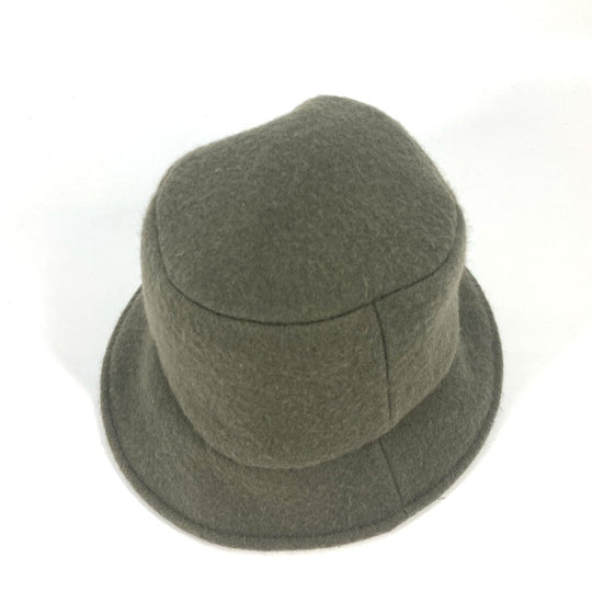 FENDI hat FXQ901 wool khaki Inner Zucca Women M Used Authentic