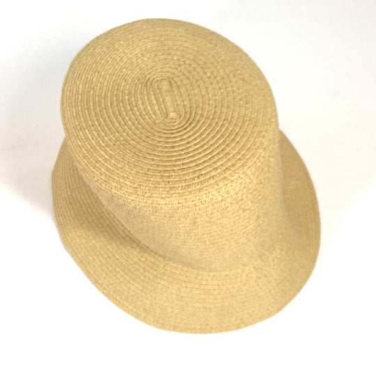 FENDI hat FXQ891 leather beige Handbag AIJE RAFFIA BUCKET Hat Bucket hat & drawstring bag Women Used Authentic