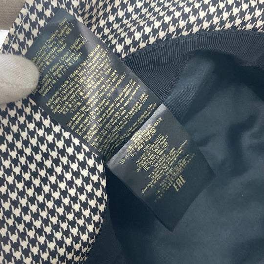 FENDI hat FXQ801 Nylon black Houndstooth mens S Used Authentic