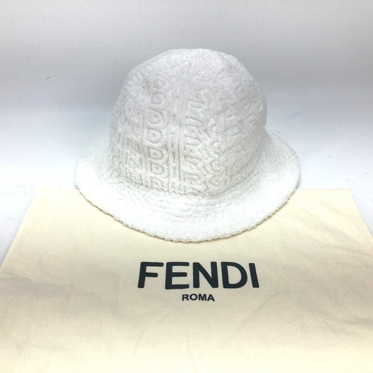 FENDI hat FXQ982 Cotton, Nylon white MARC JACOBS collaboration Marc Jacobs logo unisex(Unisex) Used Authentic