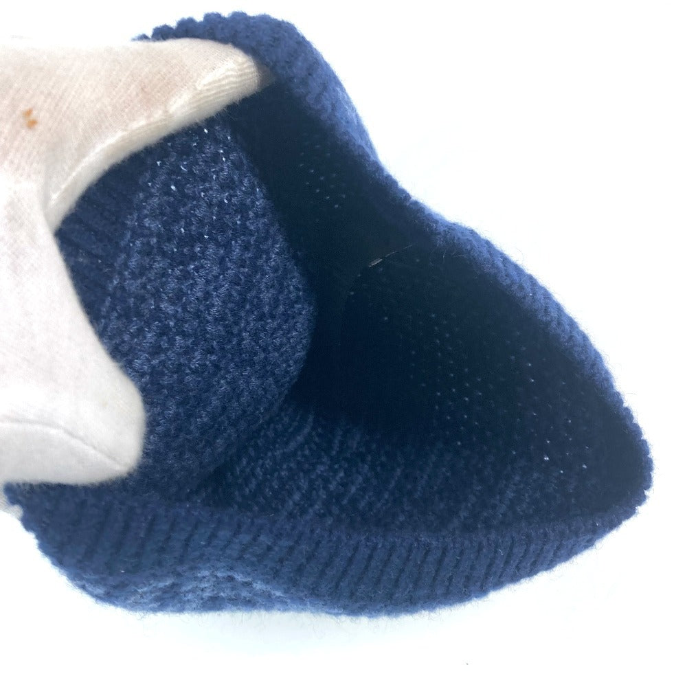 FENDI Knit hat FXQ798 cashmere Navy beanie hat knit hat knit cap Zucca logo unisex(Unisex) Used Authentic