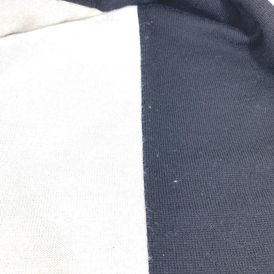 FENDI Scarf FXS124 wool Black x white logo scarf unisex(Unisex) Used Authentic