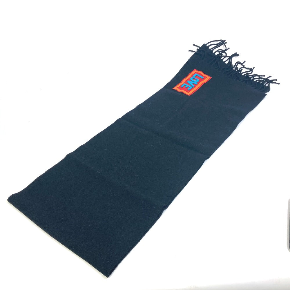 FENDI Scarf FXS124 wool black apparel scarf mens Used Authentic