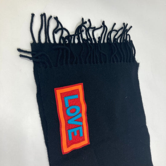 FENDI Scarf FXS124 wool black apparel scarf mens Used Authentic