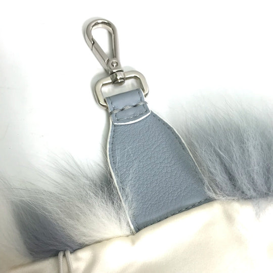 FENDI Scarf FNG426 fur blue Fur tippet with hook Women Used Authentic