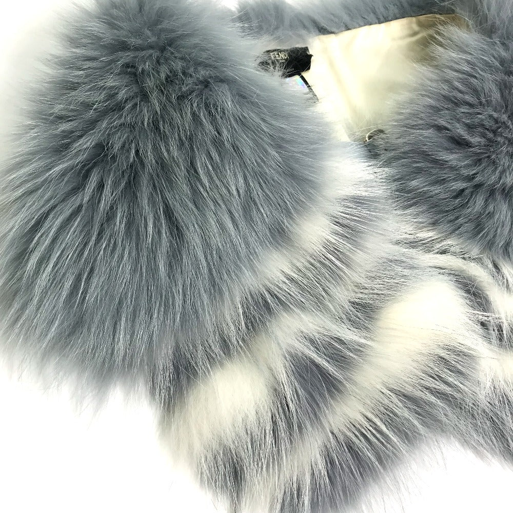 FENDI Scarf FNG426 fur blue Fur tippet with hook Women Used Authentic