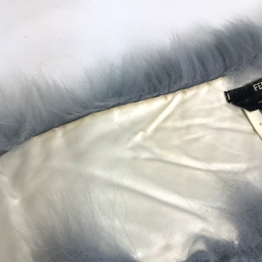 FENDI Scarf FNG426 fur blue Fur tippet with hook Women Used Authentic