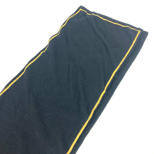 FENDI Scarf wool black logo mens Used Authentic