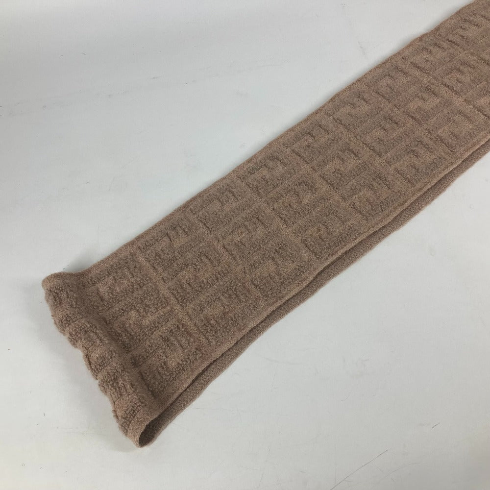 FENDI Scarf FXT283 Nylon, Rayon beige logo FF Women(Unisex) Used Authentic