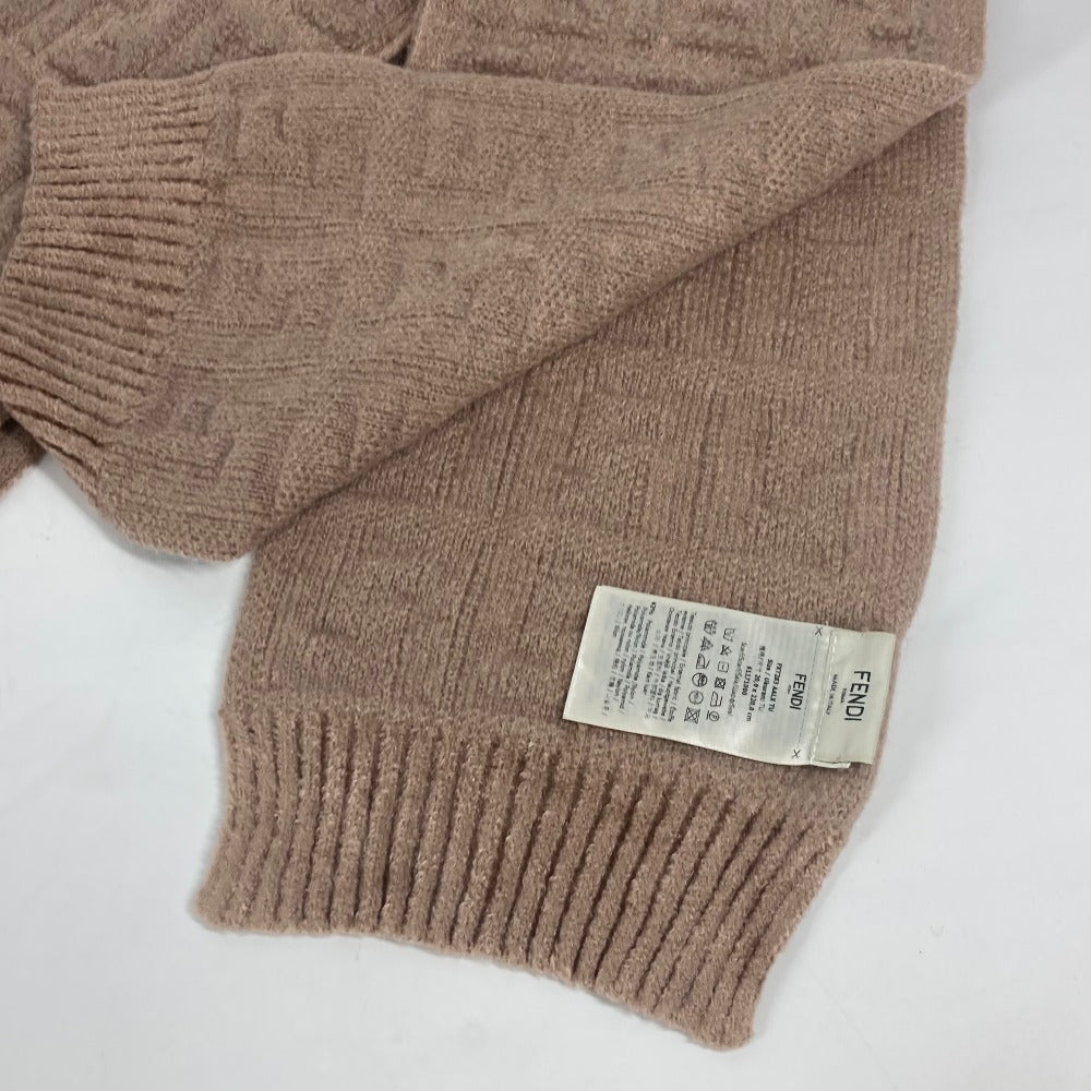 FENDI Scarf FXT283 Nylon, Rayon beige logo FF Women(Unisex) Used Authentic