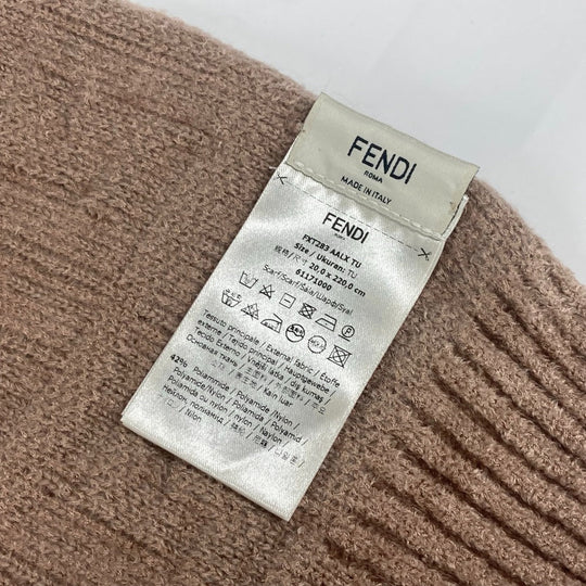 FENDI Scarf FXT283 Nylon, Rayon beige logo FF Women(Unisex) Used Authentic