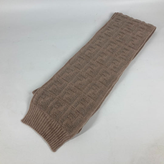 FENDI Scarf FXT283 Nylon, Rayon beige logo FF Women(Unisex) Used Authentic