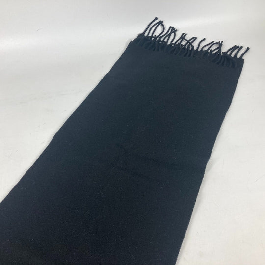 FENDI Scarf wool black Monster emblem logo mens Used Authentic
