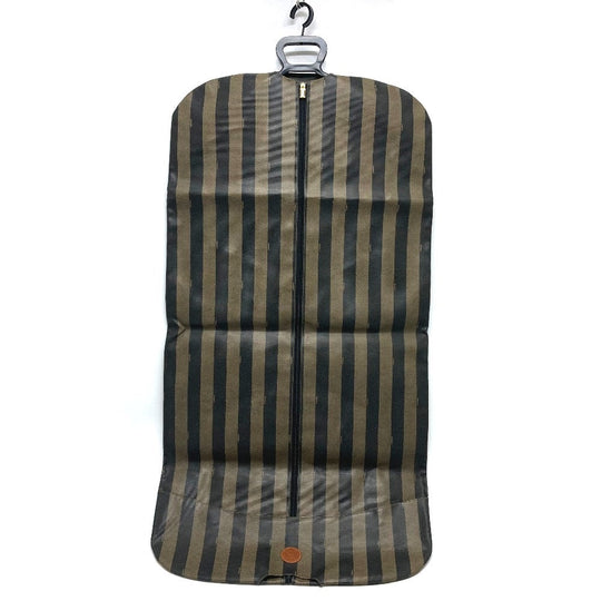 FENDI Garment bag Leather / PVC Brown Costume case Costume cover Pecan Pattern Suit cover mens Used Authentic