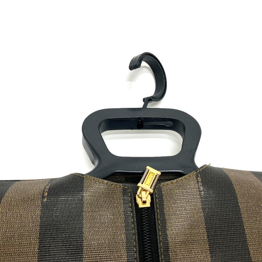 FENDI Garment bag Leather / PVC Brown Costume case Costume cover Pecan Pattern Suit cover mens Used Authentic