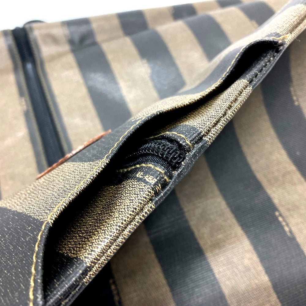 FENDI Garment bag Leather / PVC Brown Costume case Costume cover Pecan Pattern Suit cover mens Used Authentic