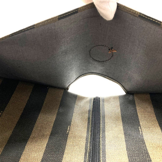 FENDI Garment bag Leather / PVC Brown Costume case Costume cover Pecan Pattern Suit cover mens Used Authentic