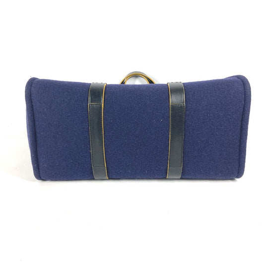 FENDI Tote Bag 7VA390 wool Navy Shoulder Tote mens Used Authentic