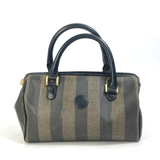 FENDI Handbag Leather / PVC Brown Pecan
